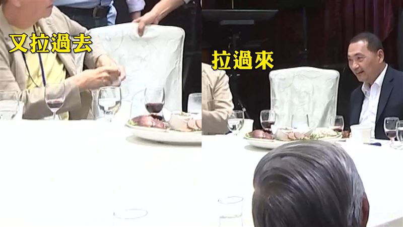 侯拉近椅子、韓又拉回去！網諷「侯有移」