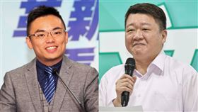 立法委員洪孟楷(左)、民進黨新北市立委參選人何博文(右)