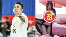 董至成被拍到與網紅「甜心Q匠」牽手踩沙灘。（圖／翻攝自董至成臉書）