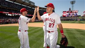 ▲楚奧特（Mike Trout）左手鈎骨骨折，預計休息4到8週。（圖／翻攝自天使推特）