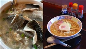 阿堂鹹粥、拉麵。（示意圖／翻攝自PTT、Pixabay）