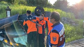 台南,左鎮,車禍,自撞,受困