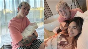 蕾菈生了！老公湯宇發文報平安。（圖／翻攝自湯宇 IG）
