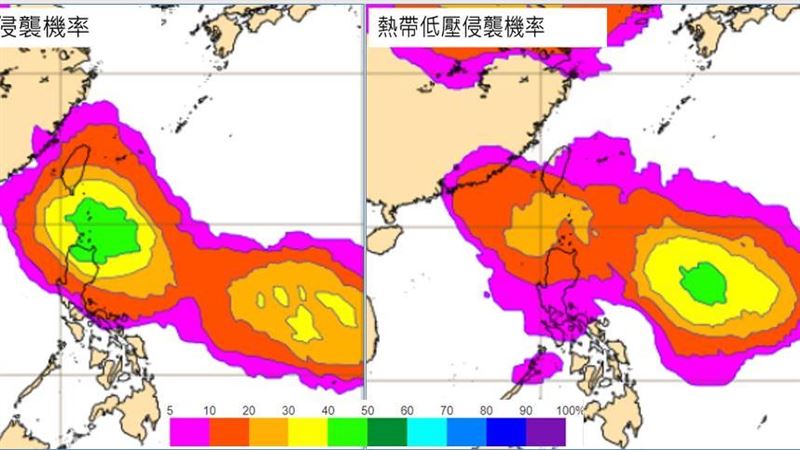 週末高溫「紅到發紫」2熱帶低壓侵襲率曝