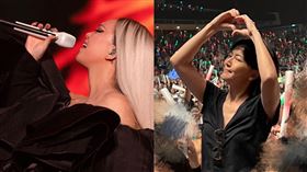 孫燕姿朝聖阿妹演唱會。（圖／翻攝自臉書、微博）