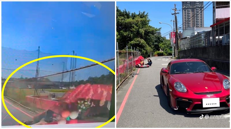 卡丁車衝出賽道撞保時捷　大魯閣還原現場