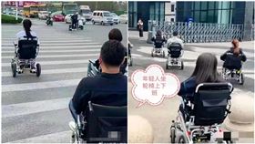 中國青年坐輪椅上班（圖／翻攝自微博）