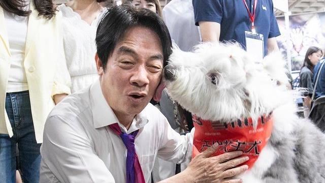 賴清德遭毛小孩突襲舔臉　臉部猙獰畫面曝