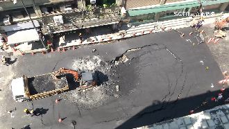 比原本大十倍！南京西路天坑二度塌陷