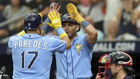 ▲Isaac Paredes首局敲出2分砲，光芒終止7連敗。（圖／美聯社／達志影像）