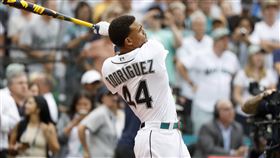▲水手羅德里奎茲（Julio Rodriguez）全壘打大賽首輪狂敲41轟寫紀錄。（圖／路透社／達志影像）