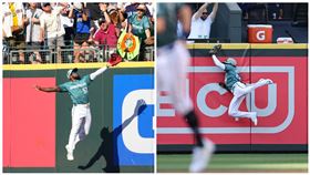 ▲明星賽開賽前2個出局數都是外野美技接殺。（圖／翻攝自MLB推特）