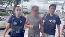 北市邱男開車與人爭道時亮出玩具槍恐嚇遭逮。（圖／翻攝畫面）