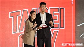 ▲T1聯盟2023年新人選秀，臺北台新第1輪第3順位選擇臺灣師大張兆辰。（圖／記者劉彥池攝影）