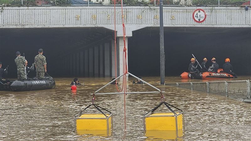 地下道淹沒13死　南韓暴雨已奪40命9失蹤