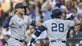 ▲洋基「怪力男」史坦頓（Giancarlo Stanton）近4場敲4轟，生涯1000分打點達標。（圖／美聯社／達志影像）