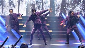 ▲男團SF9成員達淵、朱豪、柳太陽、輝映與澯熙。（圖／記者楊澍攝影）