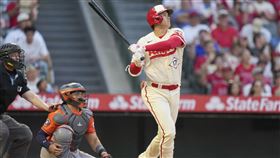 ▲大谷翔平連2場在9局下開轟，本季第34發全壘打出爐。（圖／美聯社／達志影像）