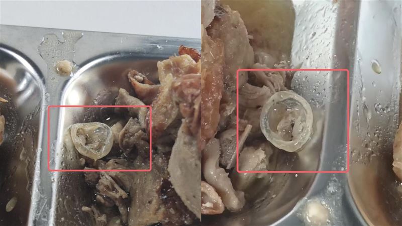 學餐飯菜吃到保險套　校方：是鴨子眼球膜