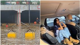 南韓暴雨,李孝利（圖／美聯社、李孝利IG）