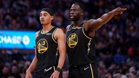▲波爾（Jordan Poole）、「嘴綠」格林（Draymond Green）的揮拳爭議再次被搬上檯面。（圖／路透社／達志影像）