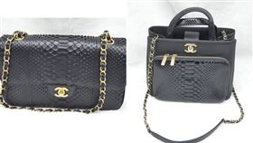 ▲imB吸金案名牌包第2場拍賣，Chanel香奈兒鍊條翻蓋側背包(左)為此次拍出金額最高標的。鍊條小托特包(右)競價最激烈。（圖／翻攝畫面）
