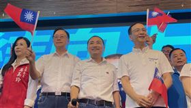 朱立倫、侯友宜、張善政桃園造勢。（圖／國民黨提供）