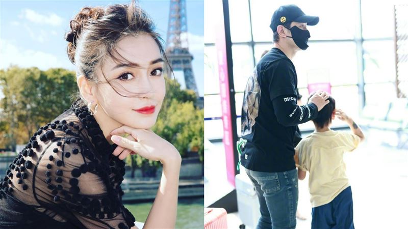 黃曉明帶兒子現身機場！正面照曝光像Baby