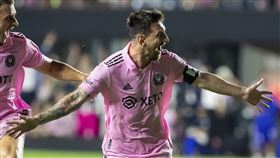 ▲梅西（Lionel Messi）轉戰美國足球大聯盟首戰踢進致勝球。（圖／美聯社／達志影像）
