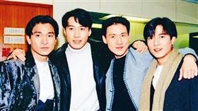 四大天王（左起）劉德華、黎明、張學友、郭富城。（圖／翻攝自微博）