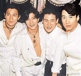 四大天王（左起）劉德華、郭富城、張學友、黎明。（圖／翻攝自微博）