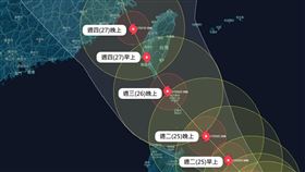 一圖看中颱杜蘇芮路徑！專家揭破壞力「比直接登陸更強大」：會繼續增強。（圖／翻攝自台灣颱風論壇｜天氣特急臉書）