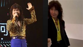 75歲的「舞棍阿伯」葉復台穿著亮眼捧場康康演唱會。（圖／讀者提供、翻攝自臉書）