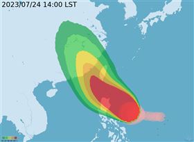 杜蘇芮沒登陸還有假？專家曝「2地區」：這天放颱風假機會很高。（圖／翻攝自中央氣象局）