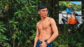 身材壯碩的逸祥，去年開始兼差跑外送，月收入最高可掙2萬多元。（翻攝自逸祥IG）