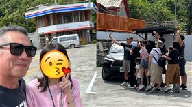 黃仲崑現身宜蘭大同鄉，被民眾包圍（圖／讀者提供）