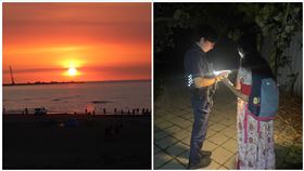 草漯沙丘,迷路,夕陽,手電筒（圖／翻攝自《草漯沙丘觀音展示館》