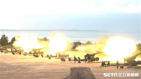 「漢光39號」演習，陸軍金門防衛指揮部26日清晨在后湖砲陣地實施聯合反登陸作戰操演。