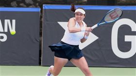 詹詠然睽違8年再度出戰單打。(圖／四維體育推廣教育基金會提供)
