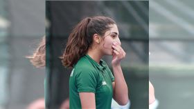 ▲巴基斯坦15歲小將無法抵達中華隊盧曼琳的攻勢，只能摸摸鼻子認栽。（圖／四維體育推廣教育基金會提供）