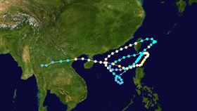 ▲1986年的韋恩颱風堪稱怪颱始祖，當年還繞出台灣形狀。（圖／翻攝自維基百科）