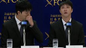 江宏傑日本召開記者會。（圖／AP授權）