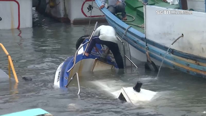 杜蘇芮襲台東　富岡漁港2船沉沒估損60萬