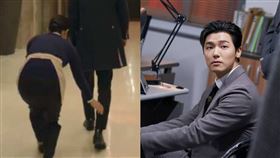 《絕世網紅》安排了一場驚人的脫鞋戲，傭人必須蹲在地上，抓準姜敏赫抬腳的一剎那，迅速拔走鞋子。（圖／翻攝自韓網、netflixkr IG）