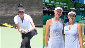 ▲金恩盃台灣最終戰香港，面對不能輸的壓力，謝淑薇依舊沒有上場，由「詹家姊妹」扛起女雙。（組合圖／四維體育推廣教育基金會提供、詹詠然臉書）