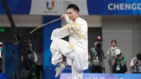 ▲成都世大運，孫家閎在太極劍奪銀，是台灣代表團本屆首面獎牌。（圖／大專體總提供）