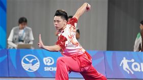 ▲男子長拳項陳岳禧拿下銅牌，目前武術項目包辦3面獎牌。（圖／大專體總提供）