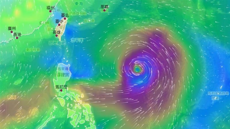 「卡努」估明晨升級中颱　1圖看降雨熱區