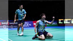 台灣男雙李洋、王齊麟在日本賽封王。（圖／翻攝自BWF官網）