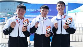 反曲弓台灣男團雖然不敵韓國，但仍為台灣再添一面銀牌。（圖／大專體總提供）